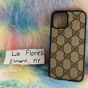 Gucci up-cycled iPhone 11 phone case repurposed material